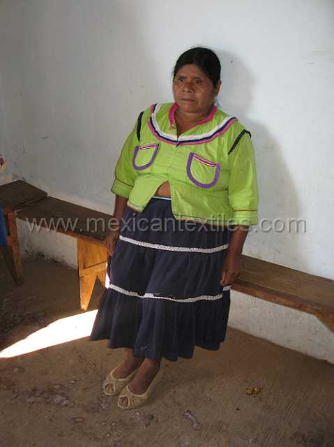 Cora_women_03.JPG - Cora women in traditional dress in Presido de los Reyes, Ruiz, Nayarit