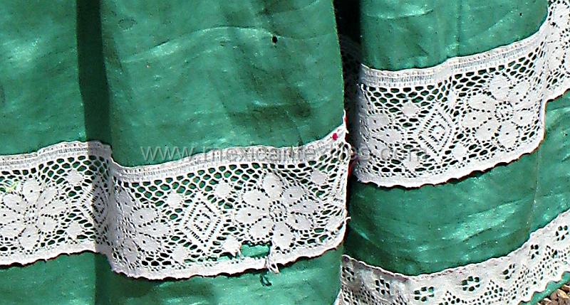 skirt_detail.jpg - Documentation of tepehuano indigenous textiles from Huajicori, Nayarit, Mexico. Detail of lace on the bottom of the skirt.