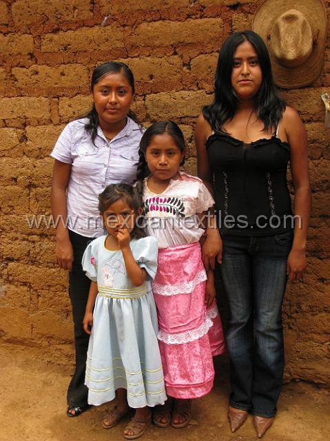 Mazateca_barriopanteon__06.JPG - Here is the family , the mother was ill and could not be included in this photo. But it is clear the changes are reaching even the most remote cornors of Mexico.