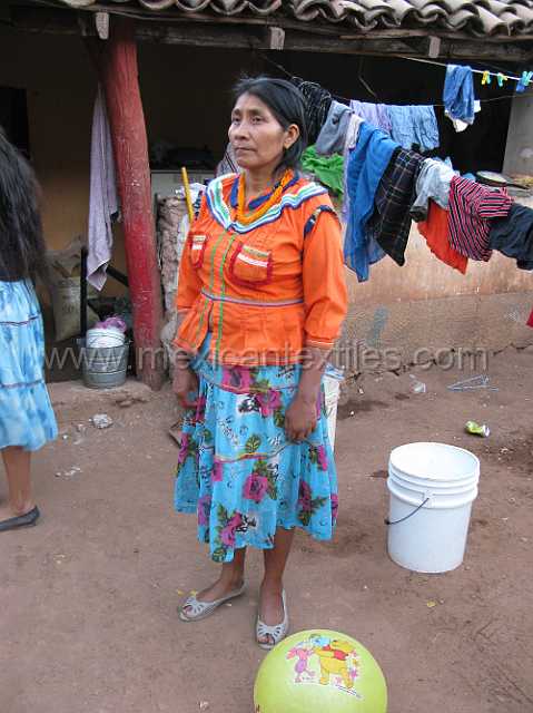 cora_women_04.JPG - Cora woman with colorful print skirt.