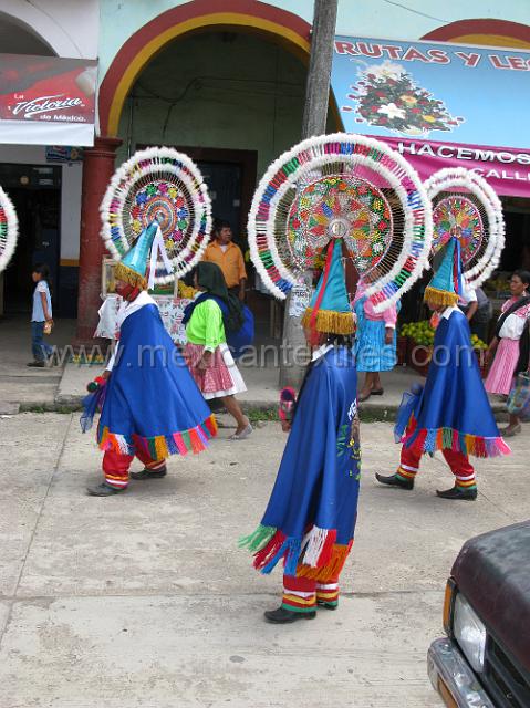 nahua_hueyapan_57.JPG - Quetzal dancers are part of almost all festivals in the northern sierra of Puebla. Hueyapan is located the the extreme southern slope of these mountains which are part of the eastern sierra madre of Mexico.